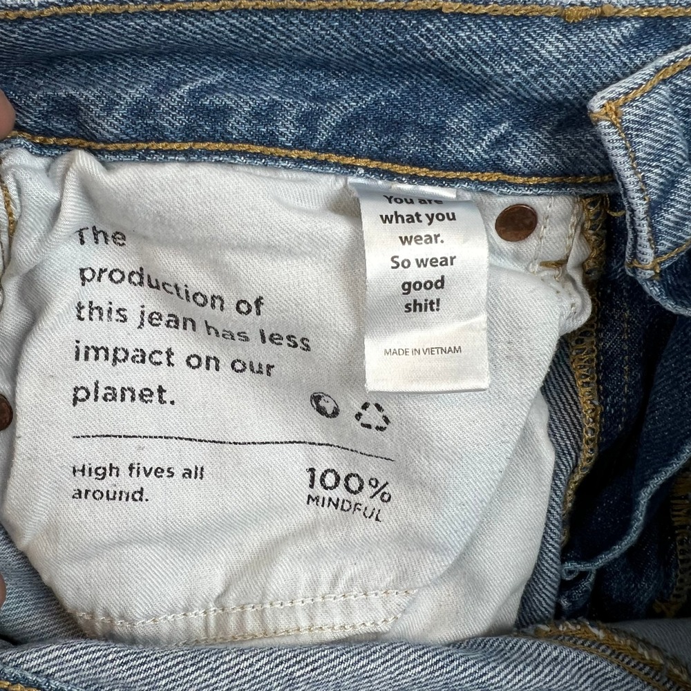 Pacsun Slim Taper Mens Jeans 28x30 RUN‎ SMALL Colorblock Denim 90s Patchwork - Picture 3 of 12